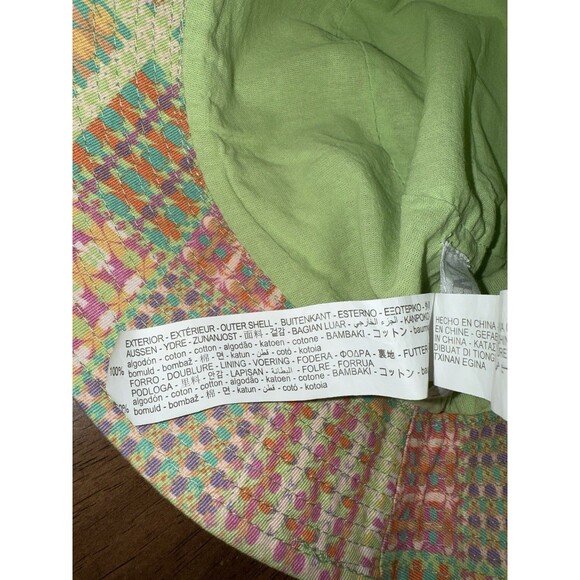 Zara Patchwork Pastel Bucket Hat 100% Cotton Colorful Y2K Festival Streetwear - Picture 6 of 6